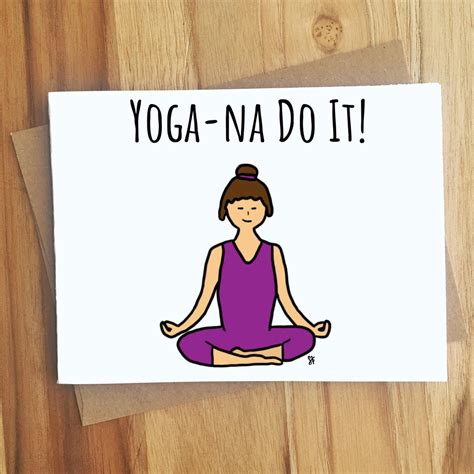 Yoga-na Do It Yoga Pun Greeting Card / Handmade Gift / Love | Etsy