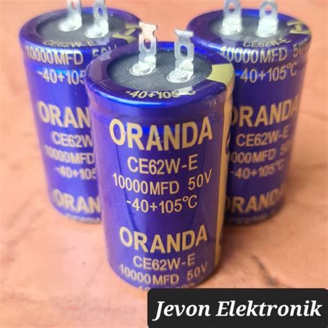 Jual Capacitor Elco 10000 Uf 50 V Volt Oranda Kapasitor Elko 10 000uf