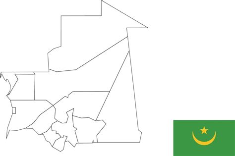 map and flag of Mauritania 10198992 Vector Art at Vecteezy