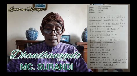 Latihan Mocopat Dhandhanggulo Mc Surandi YouTube