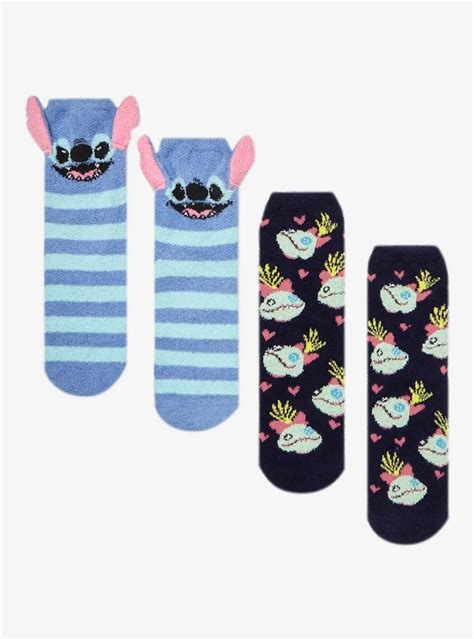 Hot Topic Disney Lilo Stitch Scrump Stitch Fuzzy Socks 2 Pair Mall Of America