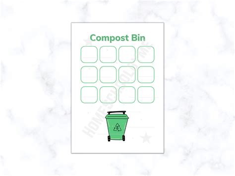 Bin Sorting Activity Printable Poster Rubbish Recycling And Compost