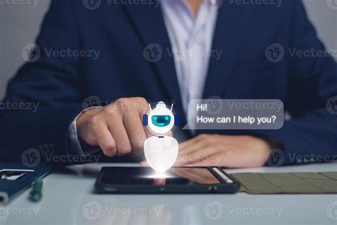 Ai Chatbot Intelligent Digital Business Service Application Concept