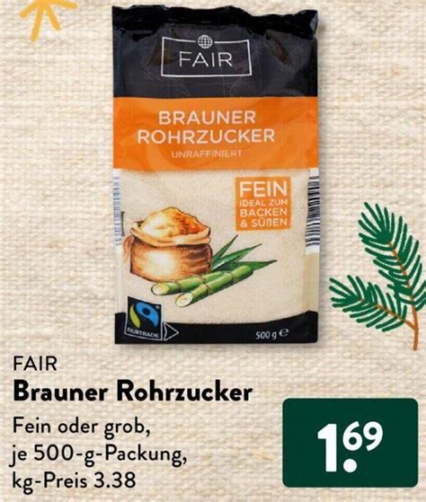 FAIR Brauner Rohrzucker 500 g Packung Angebot bei Aldi Süd