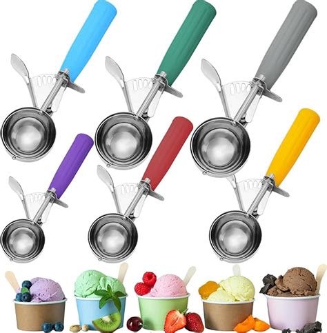 Amazon Hsei 6 Pcs Cookie Scoops Portion Scoop Ice Cream Scoop