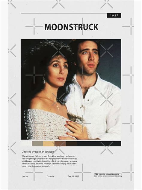 "Moonstruck movie poster 1987, comedy" Sticker for Sale by ...