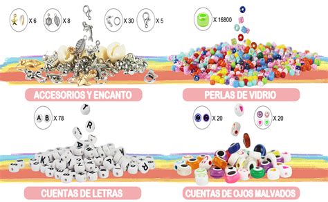 Edecor 17000 Cuentas Para Pulseras Kit Para Hacer Pulseras Cuentas