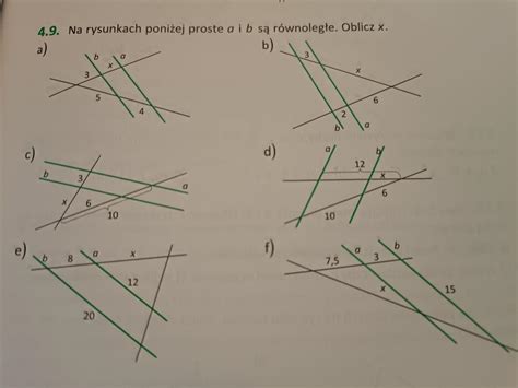 Na Rysunkach Poni Ej Proste A I B S R Wnoleg E Oblicz X Prosze