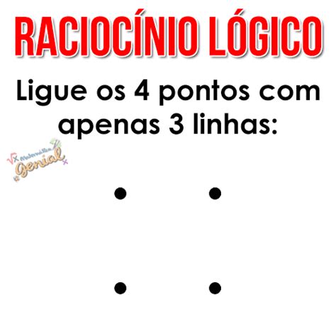 Racioc Nio L Gico Ligue Os Pontos Apenas Linhas Explore As