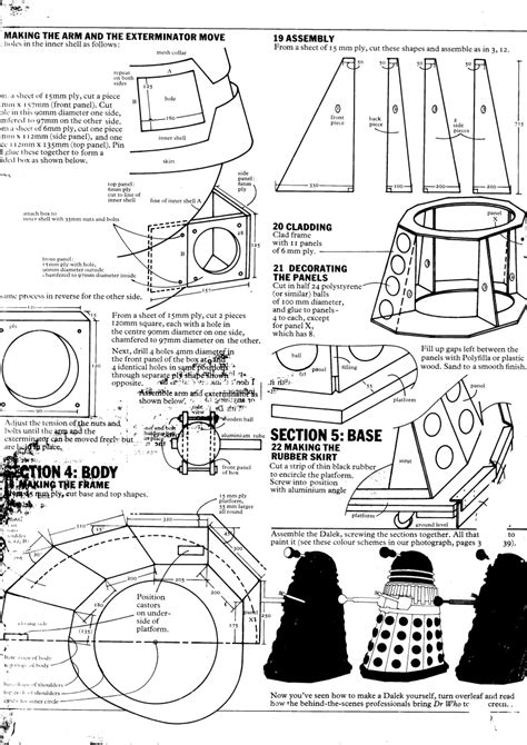 Tom Rathborne's Media Creations: Ray-traced Daleks : blueprints