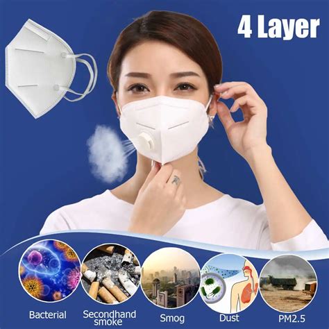 KIFIT 1PC Anti Pollution Mask Air Filter Mask N95 4/5 Layer Breathing ...