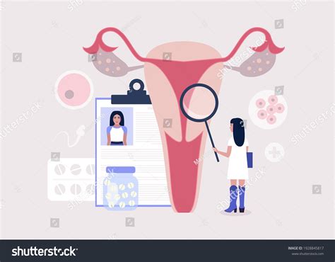 Gynecology Female Health Concept Young Woman Stock Vector Royalty Free