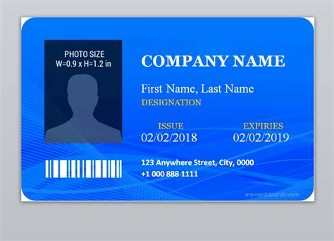 10free Editable Id Card Word Templates Daily Life Docs