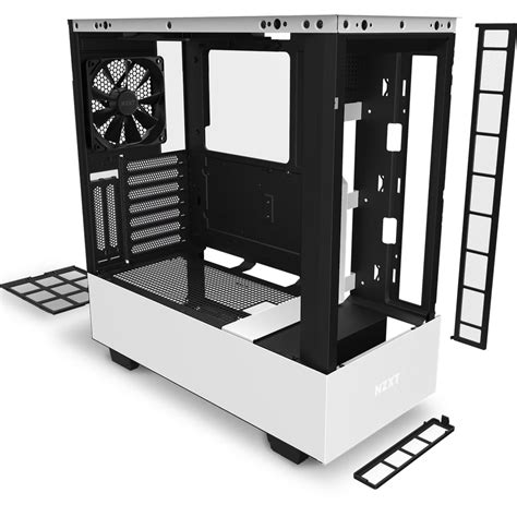 Nzxt H Elite Premium Compact Mid Tower Atx Case White Black Dual