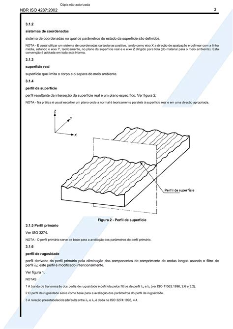 Abnt nbr iso 4287 rugosidade método do perfil termos definições e