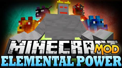 Minecraft Mod ELEMENTAL POWER MOD Epic Mobs Weapons And More