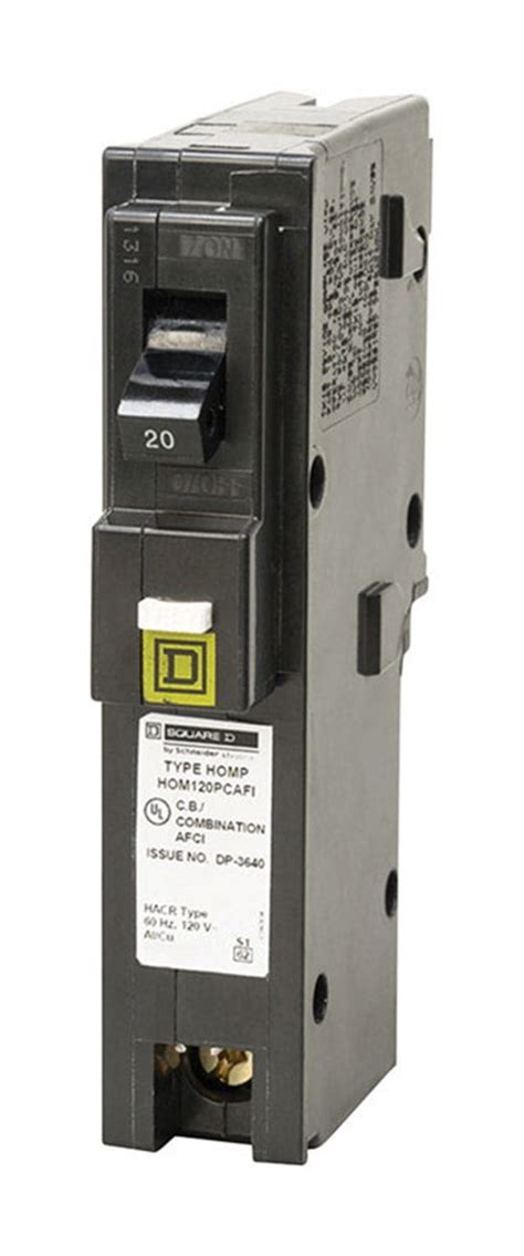 Square D HomeLine 20 Amps Arc Fault Single Pole Circuit Breaker