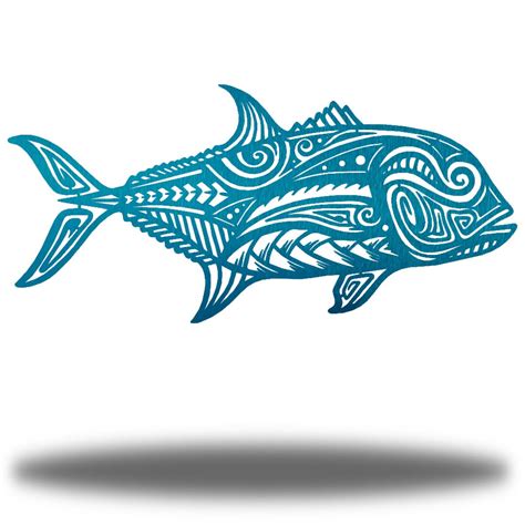 Ulua Fish Coastal Metal Wall Art Steel Decor - Etsy