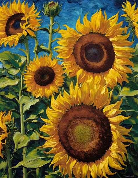 Sunflower Art Illustration Free Stock Photo - Public Domain Pictures