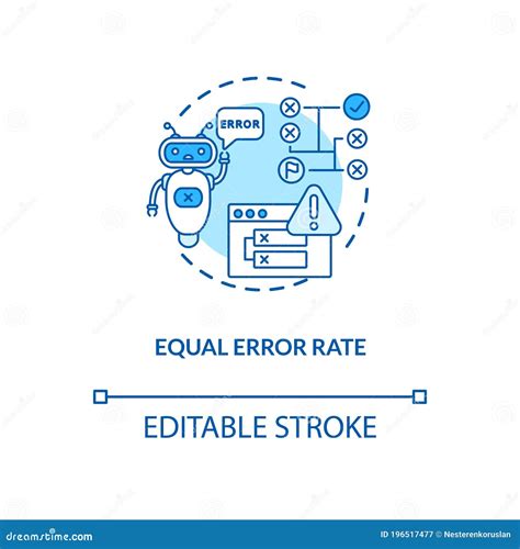 ícone Do Conceito De Taxa De Erro Igual Ilustração Do Vetor