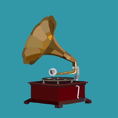 Digital Drawing Gramophone Vintage Vinyl Procreate Old Record Player