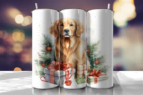 Golden Retriever Tumbler Tumbler Wrap Graphic By R Ray Design