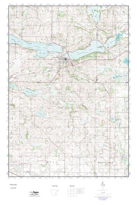 Mytopo Waterville Minnesota Usgs Quad Topo Map