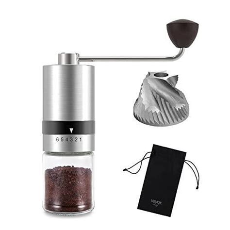 Vevok Chef Manual Conical Burr Coffee Grinder Adjustable Settings