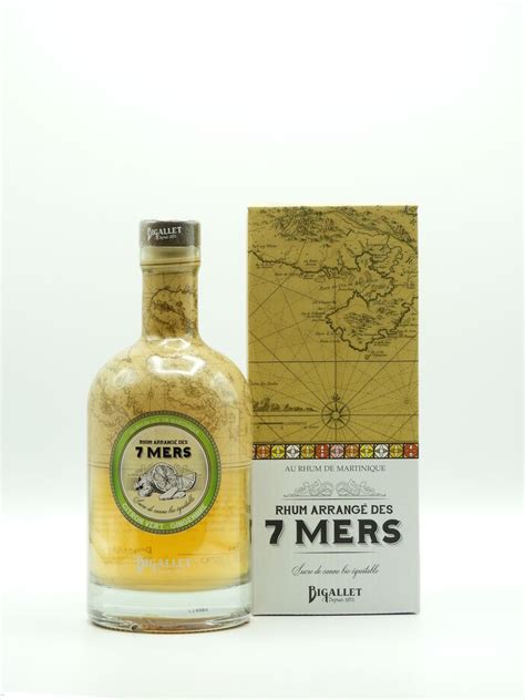 Rhum Arrangé Des 7 Mers Citron Vert Gingembre 70 Cl Bigallet Caves Berrod Boutique