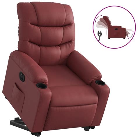 Fauteuil de SalonChaiseFauteuil inclinable électrique rouge bordeaux