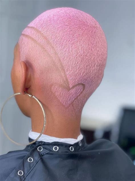 Pin On Shaved Hair Designs In 2024 Buzzed Hair Women Pink Short Hair