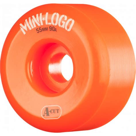 Mini Logo Skateboard Wheels A-cut 55mm 90A Orange 4pk - Mini Logo ...