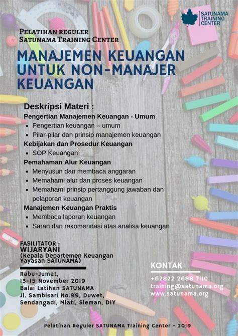 Pelatihan Managemen Keuangan Untuk Non Manajer Keuangan Yayasan