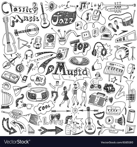 Music Doodles Royalty Free Vector Image VectorStock