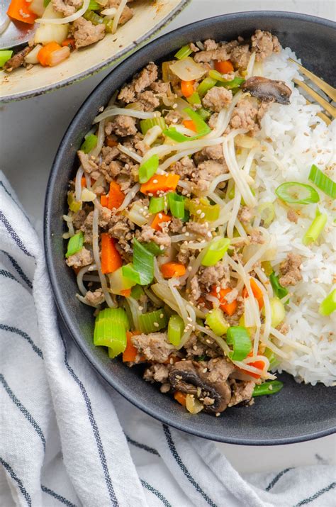 Ground Turkey Stir Fry Recipe Egg Roll In A Bowl Lifes Ambrosia