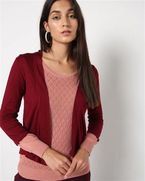 Buy Open Front Shrug With Shawl Lapel Online At Best Prices In India