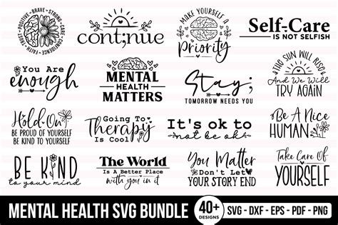 Mental Health Svg Bundle Graphic By Craftlabsvg · Creative Fabrica