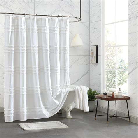 Dkny Chenille Stripe Cotton Single Shower Curtain And Reviews Wayfair