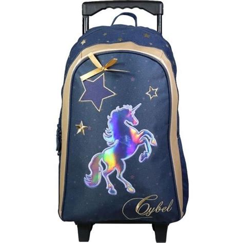 Bagtrotter Sac Dos Roulettes Cybel Cheval Licorne Bleu Cdiscount