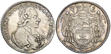 Hieronymus Von Colloredo 1772 1803 1 2 Konv Taler 1772 13 96 G