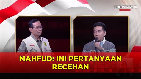 Gibran Gunakan Istilah Asing Greenflation Mahfud Ogah Jawab Youtube