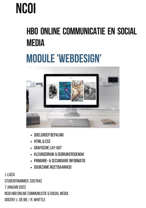 NCOI Module Webdesign Geslaagd 2022 Online Communicatie En Social