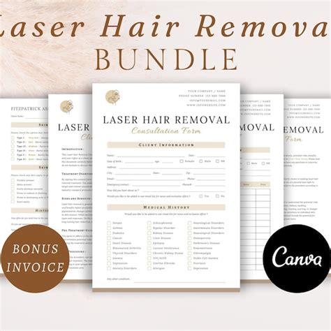 Laser Hair Removal Consent Form Etsy Australia