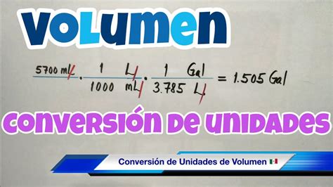 Conversión De Unidades De Volumen Litros Galones Metros Cúbicos