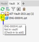 Le Navigateur Vault Dans Inventor N Indique Pas Qu Un Fichier Du M Me