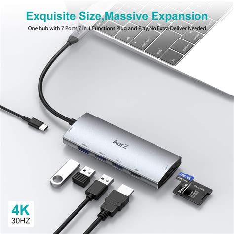 USB-ХАБ, HUB 7-в-1, 3 Порта Usb 3.0 С Выходом 4K HDMI - купить с ...