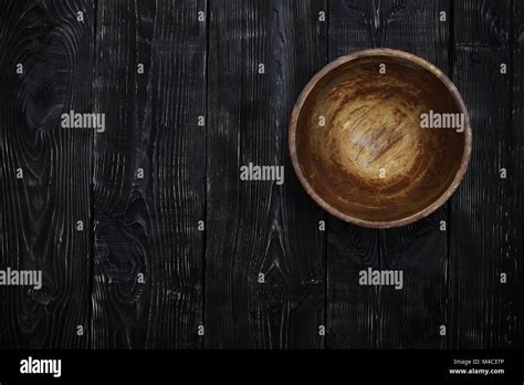 Empty Wooden Bowl Stock Photo Alamy