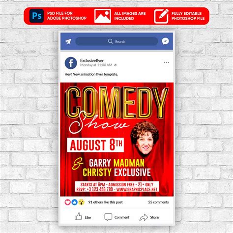 Download Comedy Show - Animated PSD Template | ExclusiveFlyer