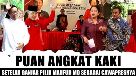 Heboh ‼️ Setelah Ganjar Di Resmikan Ketum Pdi P Pilih Mahfud Md