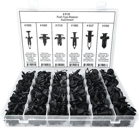 240 Pieces Car Retainer Rivets Kit Plastic Bumper Retainer Clips Auto Push Retainer Rivets Kit